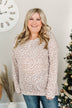 Just Go With It Long Sleeve Leopard Top- Mocha & Ivory