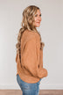 Glitz & Glam Long Sleeve Top- Clay