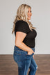 Sizzling Beauty Short Sleeve Bodysuit- Black
