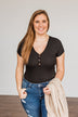 Sizzling Beauty Short Sleeve Bodysuit- Black
