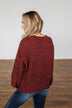 Gorgeous Girl Thick Knit Sweater- Burgundy