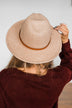 Sweetheart Smiles Felt Panama Hat- Beige