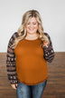 Ready For Some Fun Long Sleeve Top- Dark Camel