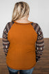 Ready For Some Fun Long Sleeve Top- Dark Camel