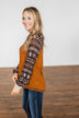 Ready For Some Fun Long Sleeve Top- Dark Camel