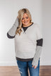 Be Merry Long Sleeve Top- Ivory & Charcoal