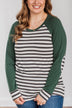True To Your Heart Long Sleeve Top- Dark Emerald