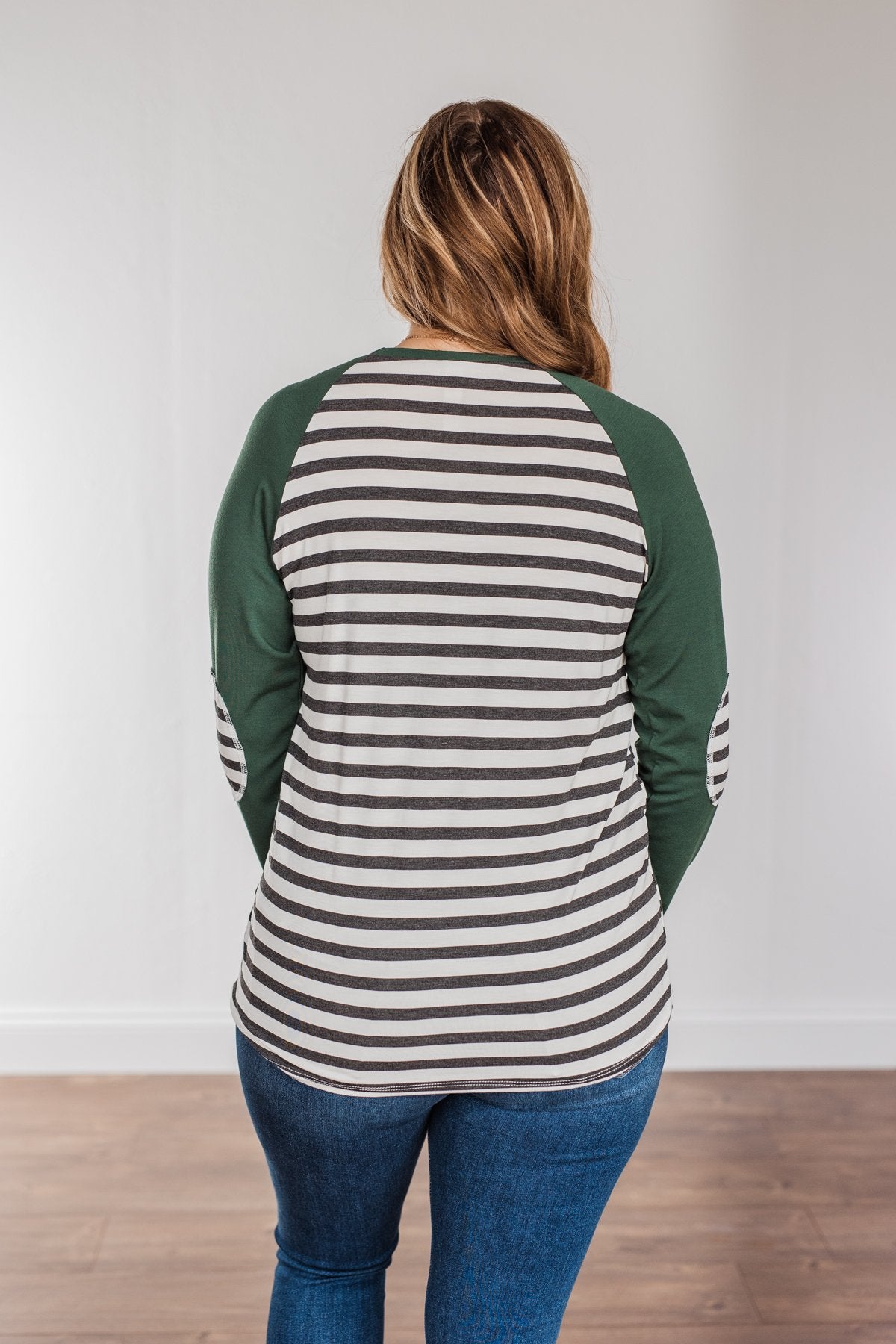 True To Your Heart Long Sleeve Top- Dark Emerald
