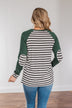 True To Your Heart Long Sleeve Top- Dark Emerald