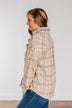 Happiest Of All Plaid Jacket- Taupe & Chocolate