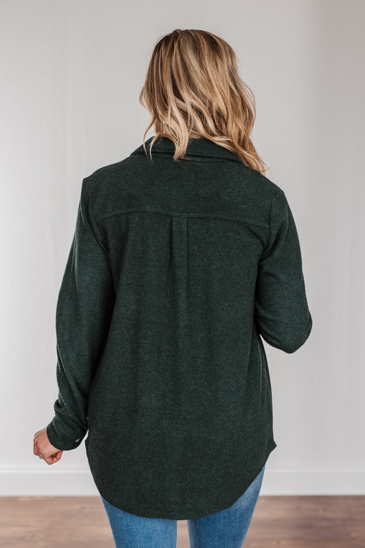 Thread & Supply Free Falling Lightweight Button Down Jacket- Wintergreen