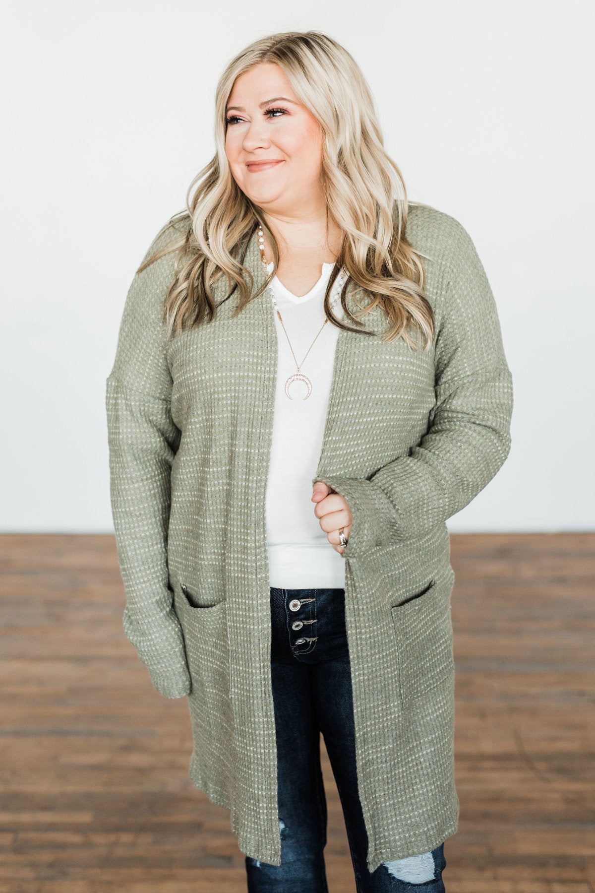 Into The Stars Lightweight Cardigan- Sage – The Pulse Boutique