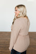 Buttoned Up Beauty Knit Babydoll Top- Natural