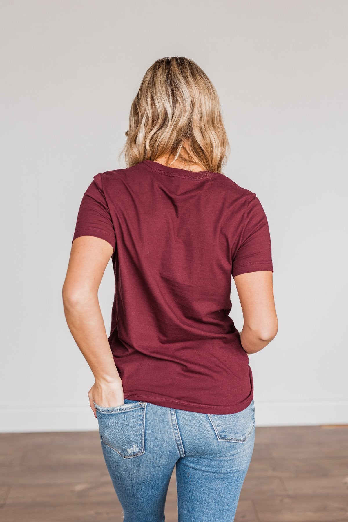 "Raise Them Kind" Graphic Tee- Maroon