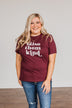 "Raise Them Kind" Graphic Tee- Maroon