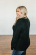Live A Little Knit Sweater- Hunter Green