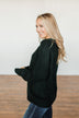 Live A Little Knit Sweater- Hunter Green