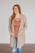 Never Afraid Knit Cardigan- Taupe