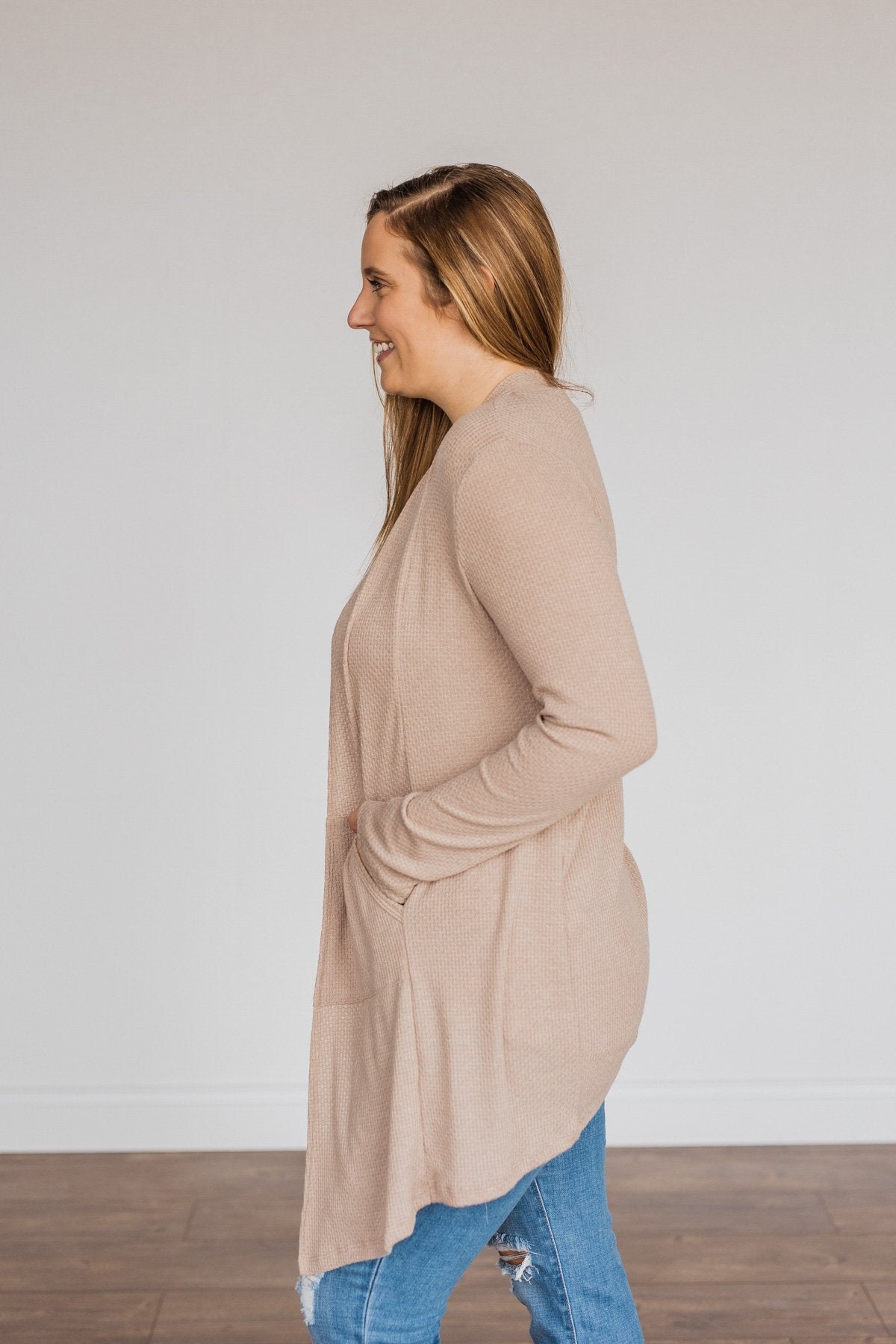 Never Afraid Knit Cardigan- Taupe