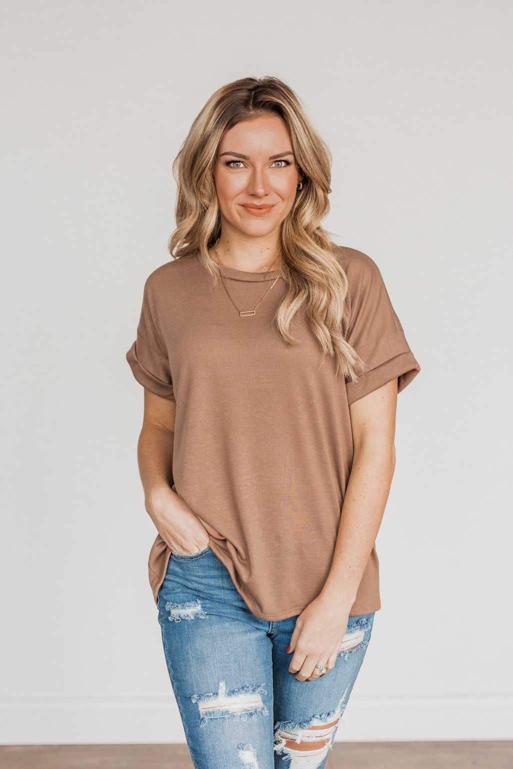 Above And Beyond Short Sleeve Shirt- Taupe