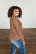 Light Shines Within Babydoll Knit Top- Mocha