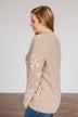 Falling Snowflakes Knit Sweater- Beige & Ivory