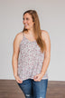 Wondering About You Floral Tank Top- Ivory
