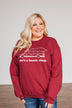 "She's A Beaut, Clark" Graphic Pullover- Cranberry