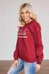 "She's A Beaut, Clark" Graphic Pullover- Cranberry