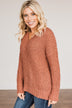 Can't Phase Me Knit Sweater- Marsala