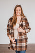 Time With You Plaid Top- Orange & Chocolate