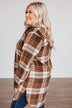Time With You Plaid Top- Orange & Chocolate