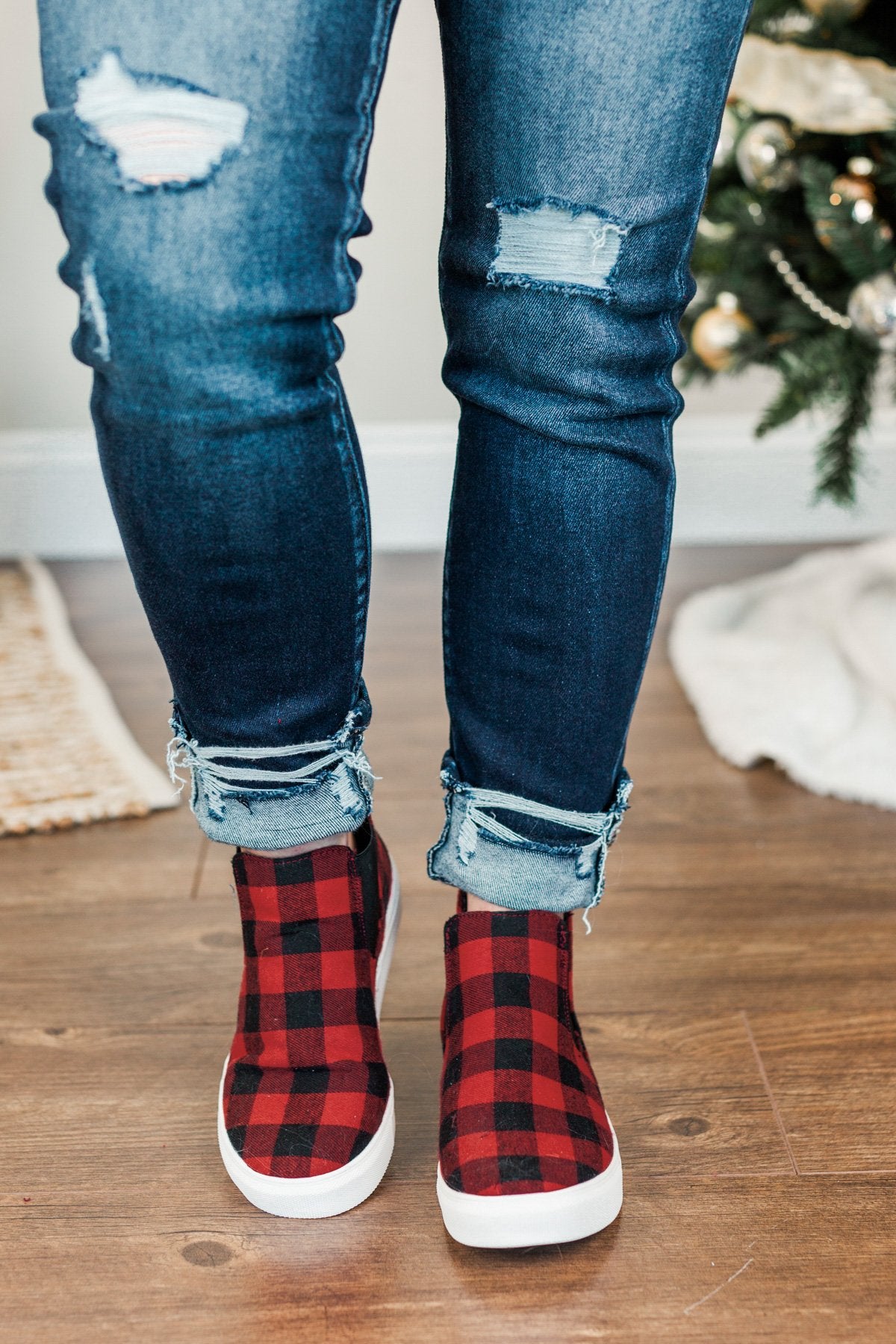 Buffalo plaid hotsell shoes and boots