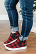 Very G Tesoro Sneakers- Red Buffalo Plaid