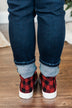 Very G Tesoro Sneakers- Red Buffalo Plaid