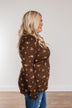 Piercing Beauty Long Sleeve Top- Brown