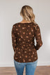 Piercing Beauty Long Sleeve Top- Brown