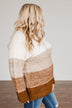 We Are One Color Block Sweater- Brown Shades