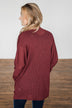 Sincerely Yours Knit Cardigan- Burgundy