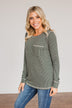Time To Be Jolly Long Sleeve Top- Olive