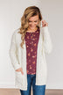 Cold Hands Warm Heart Knit Cardigan- Ivory