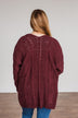 Feeling Grateful Knit Cardigan- Wine