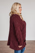 Feeling Grateful Knit Cardigan- Wine