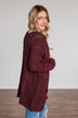 Feeling Grateful Knit Cardigan- Wine