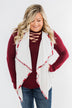 Let's Be Jolly Drape Vest- Ivory