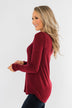 Never Ending Smiles Criss Cross Top- Burgundy