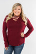 Never Ending Smiles Criss Cross Top- Burgundy