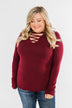 Never Ending Smiles Criss Cross Top- Burgundy