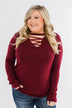 Never Ending Smiles Criss Cross Top- Burgundy