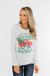 "Merry Little Christmas" Graphic Top- Heather Grey